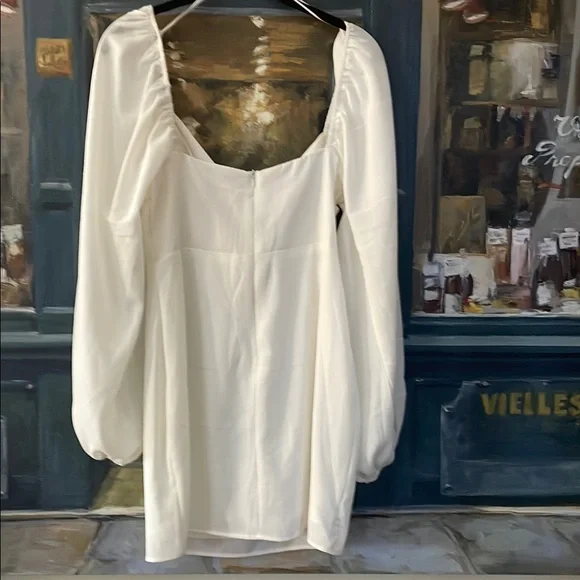 Elegant Princess Polly White Long Sleeve Dress - Picture 3 of 5